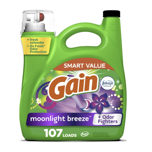 Гель для прання Gain Moonlight Breeze Febreze Freshness, 4,55 л (107 прань)