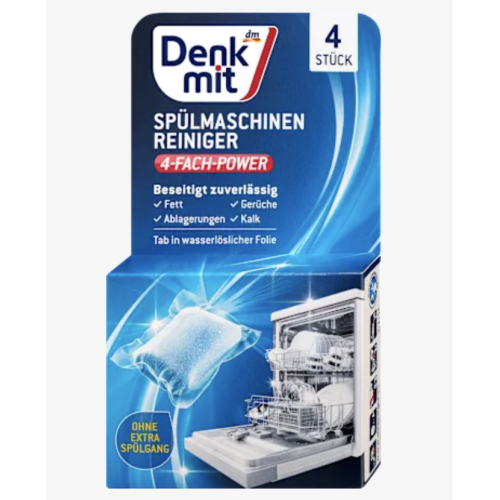 Очищувач для посудомийної машини Denkmit Spülmaschinen Reiniger 4-Fach-Power, 4 шт.