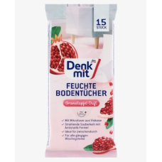 Вологі серветки для підлоги Denkmit Feuchte Bodentücher Granatapfel-Duft, 15 шт.