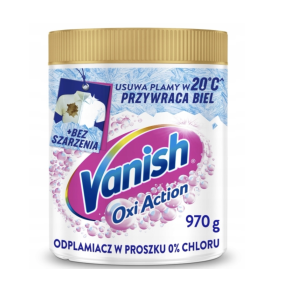 Кислородный пятновыводитель Vanish Oxi Action Crystal White для белых тканей, 970 г