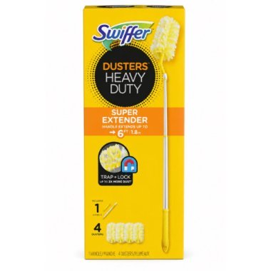 Телескопічний піпідастер для прибирання пилу Swiffer Dusters Heavy Duty, 4 змінні насадки в комплекті