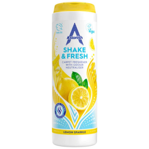 Освежитель ковров Astonish Shake & Fresh Lenon Sparkle, 400 гр