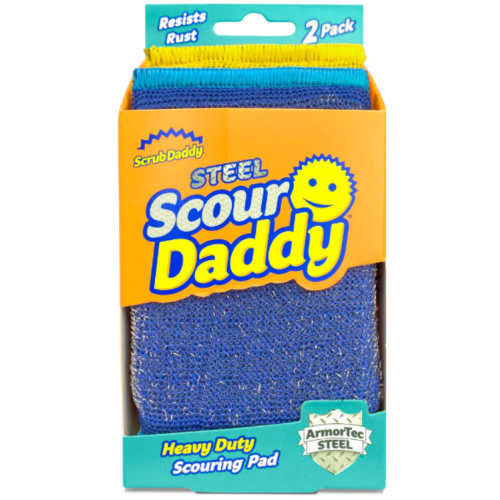 Губка для чистки Scrub Daddy Scour Steel Commercial Grafe Grime Fighter, 2 шт