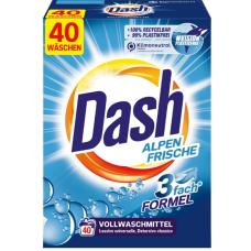 Пральний порошок Dash Alpen Frische універсальний, 40 прань, 2,6 кг 