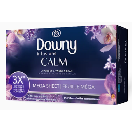 Салфетки для сушильной машины Downy Infusions Calm Lavender & Vanilla Bean, 60 шт