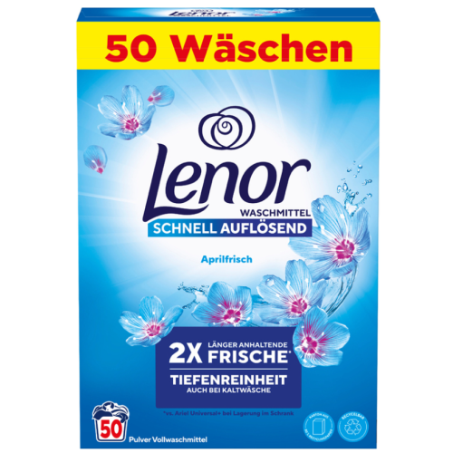 Универсальный порошок Lenor Aprilfrisch, 50 стирок, 3 кг