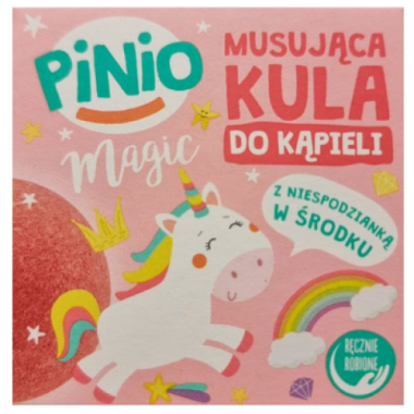 Pinio Magic дитяча бомбочка для ванни рожева із сюрпризом, 140 г