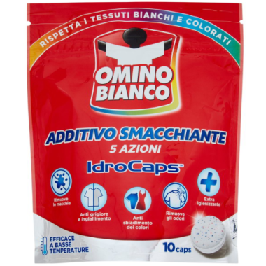 Активізатор для прання в таблетках Omino Bianco Additivo Totale 5в1, 240 гр (10 штук)
