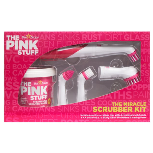 Набор для уборки The Pink Stuff The Miracle Scrubber Kit, паста + 4 сменные насадки