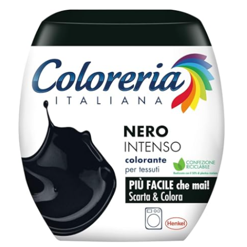Фарба для одягу у пральній машині Coloreria Italiana Nero Intenso для чорного 350 грам
