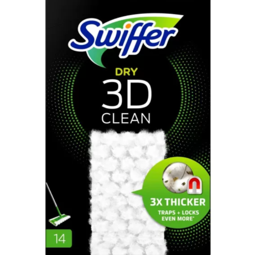 Змінні сухі серветки для швабри Swiffer dry 3d, 14 шт