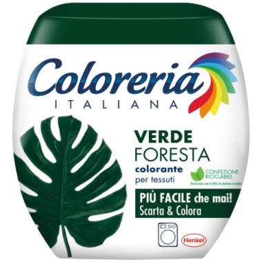 Фарба для одягу в пральну машину (зелений) Coloreria Italiana Verde Foresta, 350 гр
