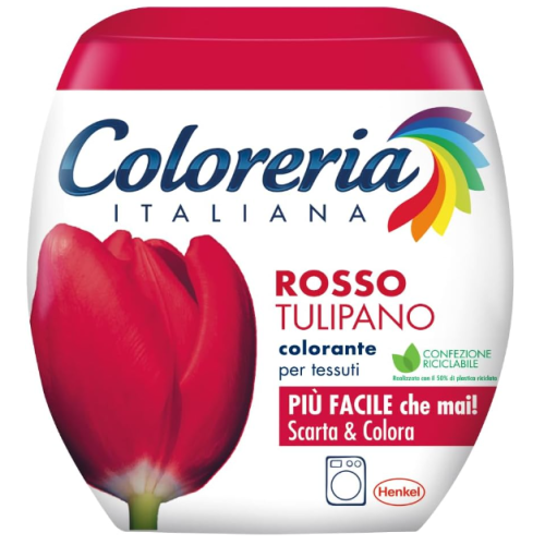 Краска для одежды Coloreria Italiana Rosso tulipano красная 350 гр
