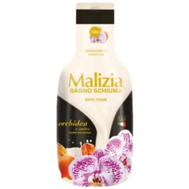 Гель-пена для ванны и душа (орхидея и амбра)  Malizia Bagno Schiuma Orchidea E Ambra, 1000 мл