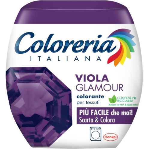 Фарба для одягу в пральну машину (фіолетовий) Coloreria Italiana Viola Glamour, 350 гр