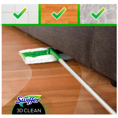 Сменные сухие салфетки для швабры Swiffer dry 3d, 14 шт