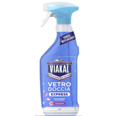 Засіб для чищення скла в душ-кабіні Viakal Anticalcare Vetro Doccia Express Fiori Eleganti, 470 мл