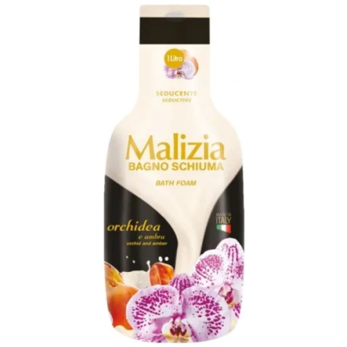 Гель-піна для ванни й душу (орхідея і амбра) Malizia Bagno Schiuma Orchidea E Ambra, 1000 мл