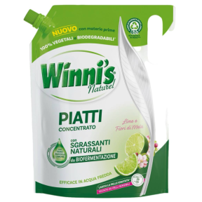 Концентрована рідина для миття посуду з ароматом лайма Winni's Piatti Lime, запаска 900 мл 