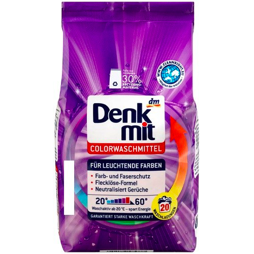 Стиральный порошок для цветных вещей Denkmit colorwaschmittel 1,35 кг 20 стирок