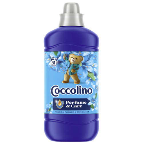Кондиционер для белья Coccolino Perfume&Care Passion Flower & Bergamot с ароматом пассифлоры и цветов бергамота, 51 стирка, 1275 мл