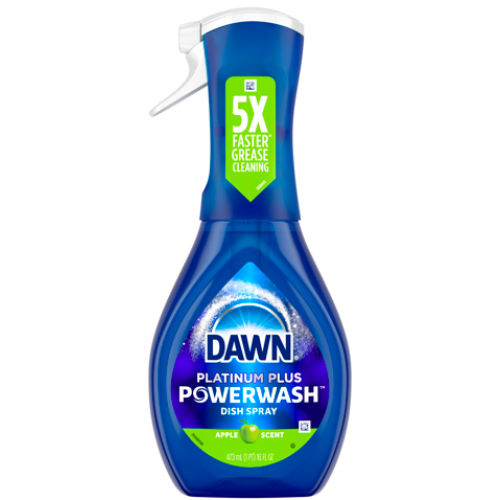 Спрей-пенка для мытья посуды Dawn Platinum Powerwash c ароматом яблока, 473 мл