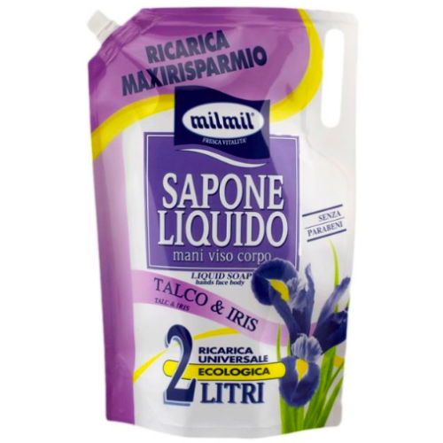 Жидкое мыло Milmil Sapone Liquido talco & iris Тальк и ирис 2000 мл