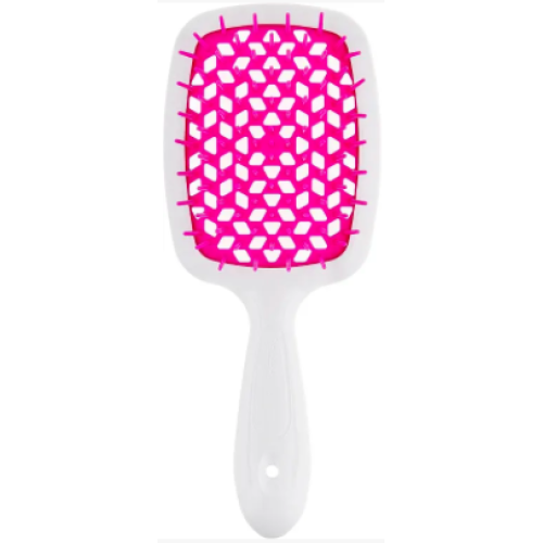 Щітка для волосся Janeke Superbrush, біла з фіолетовим