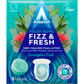 Таблетки для мытья унитаза Astonish Toilet Bowl Fizz&Fresh Eucalyptus Fresh Свежесть эвкалипта, 8 шт.
