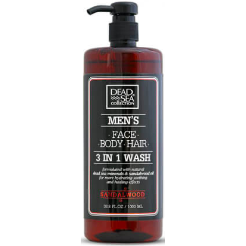 Гель для душу, волосся та обличчя Dead Sea Collection Men’s Sandalwood Face, Hair & Body Wash 3 in 1, 1 л