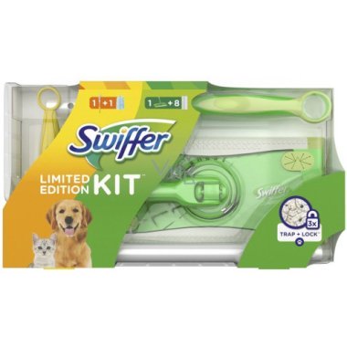 Набір для прибирання Swiffer 2in1 Kit Швабра + 1шт щітка від пилу + 8 шт сухих серветок для сухого прибирання