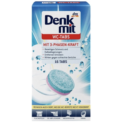 Таблетки для чистки унитазов Denkmit WC Reiniger Tabs 16 шт