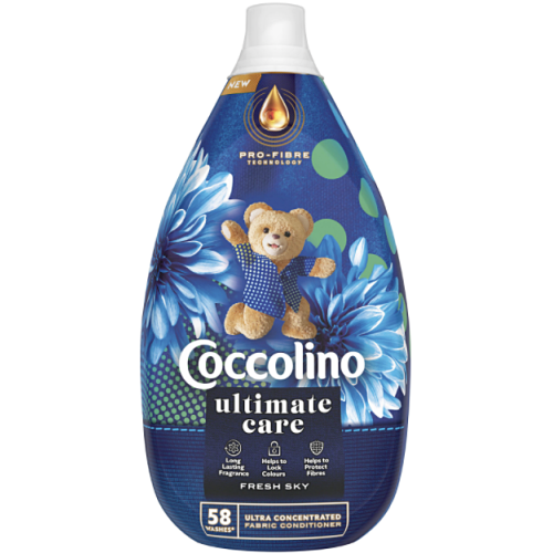 Кондиционер-ополаскиватель Coccolino Ultimate care Fresh Sky 870 мл. (58 стирок)