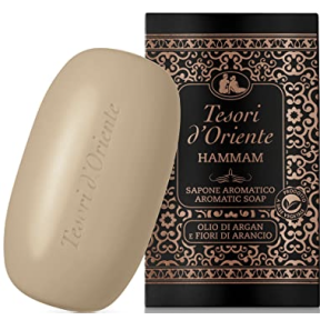 Парфюмерное твердое крем-мыло Tesori d’Oriente Hammam масло аргана и апельсиновый цвет 125 гр