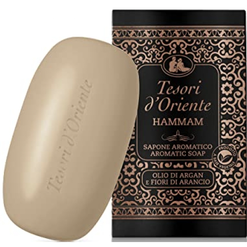 Парфюмерное твердое крем-мыло Tesori d’Oriente Hammam масло аргана и апельсиновый цвет 125 гр