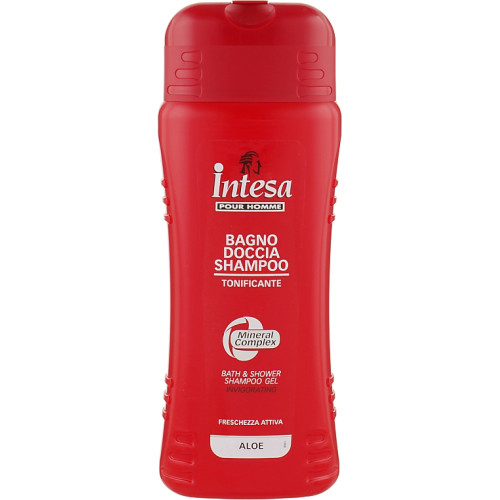 Гель-Шампунь 2в1 для тіла та волосся чоловічий Intesa Classic Red Aloe Shower Shampoo Gel з ароматом Алое  500 мл.