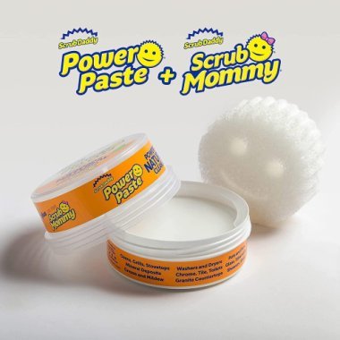Чистяча паста з губкою Scrub Mommy Power Paste + Scrub Daddy 250 гр