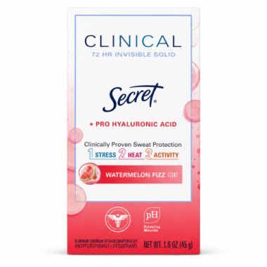 Жіночий антиперспірант Secret Clinical Watermelon Fizz з Pro Hyaluronic Acid, 72 години захисту, 45 г