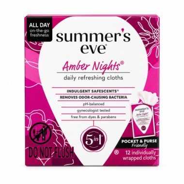 Серветки для інтимної гігієни Summer’s Eve Amber Nights, 12 шт