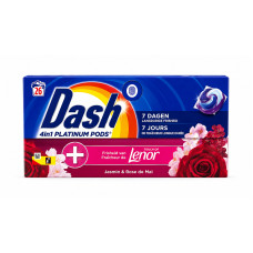 Капсули для прання Dash 4in1 Platinum Pods Touch of Lenor Jasmine & Rose de Mai, 26 шт