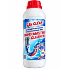 Засіб для прочищення каналізаційних труб San Clean Super Master Cleaner, 1,2 л