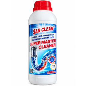 Засіб для прочищення каналізаційних труб San Clean Super Master Cleaner, 1,2 л