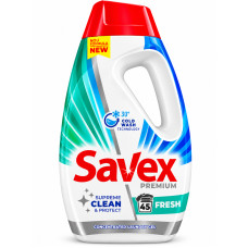 Концентрированный гель для стирки Savex Premium Fresh Supreme Clean & Protect, 45 стирок, 1,8 л