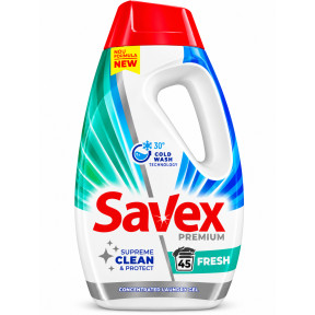 Концентрований гель для прання Savex Premium Fresh Supreme Clean & Protect, 45 прань, 1,8 л