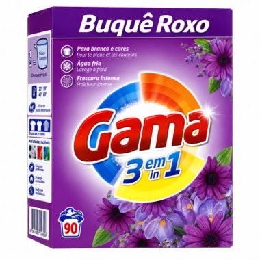 Стиральный порошок Gama 3 в 1 Universal Buquê de Flores, 90 стирок
