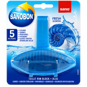 Подвесной блок для унитаза Sano Sanobon Fresh Scented Blue, 55 г