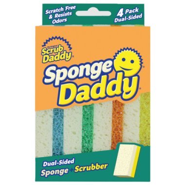 Губки Scrub Daddy, Sponge Daddy Dual-Sided Non- Scratch Sponge, 4 шт