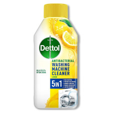 Антибактеріальний засіб для чищення пральних машин Dettol 5-in-1 Antibacterial Washing Machine Cleaner LEMON, 250ml