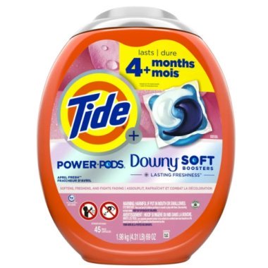 Капсулы для стирки универсальные Tide Power Pods Febreze Odor Eliminators + Lasting Freshness April Fresh, 45 штук