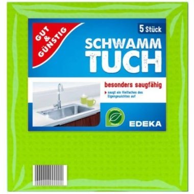 Серветки поглинаючі вологу для прибирання в будинку Gut & Gusting Schwammtuch, 5 шт